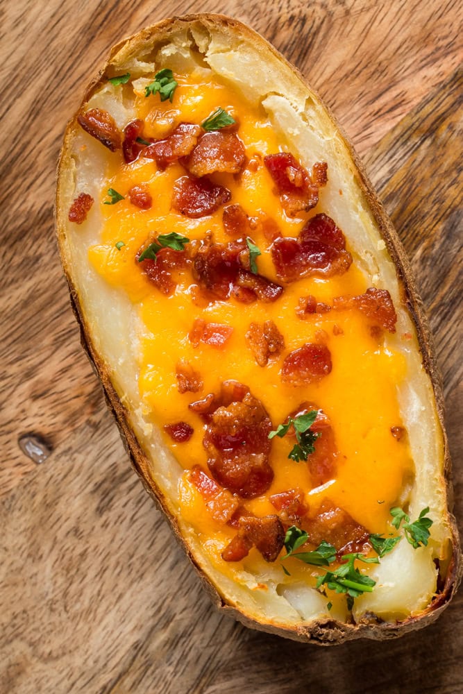 Cheesy Loaded Potato Skins Copycat 1 Loaded potato skins