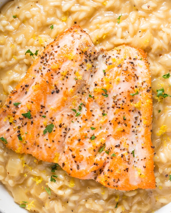 salmon risotto