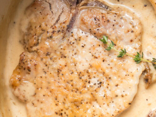 Braised pork chops