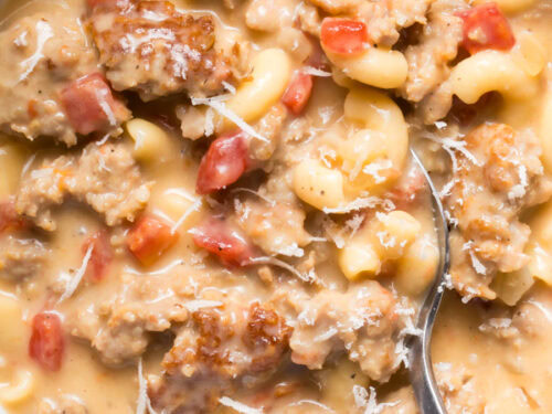 Creamy parmesan Italian sausage soup