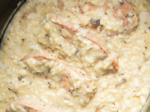 Crockpot pork chops and rice