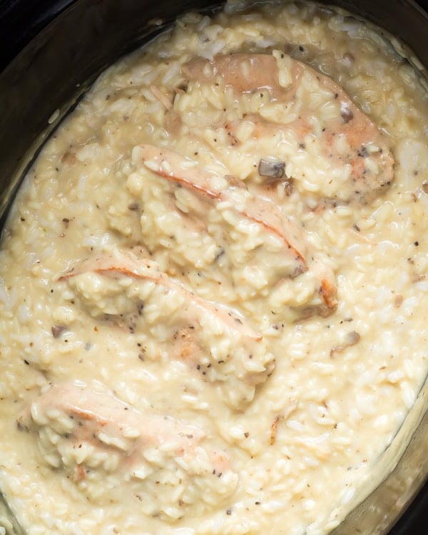 Crockpot pork chops and rice
