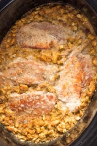Easy Crockpot Pork Chops And Stuffing