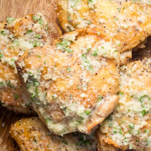 Garlic parmesan chicken thighs