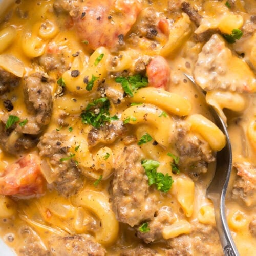 macaroni cheeseburger soup