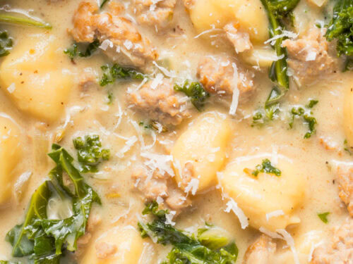 Sausage gnocchi soup