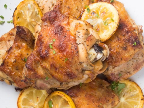 Sheet pan chicken thighs