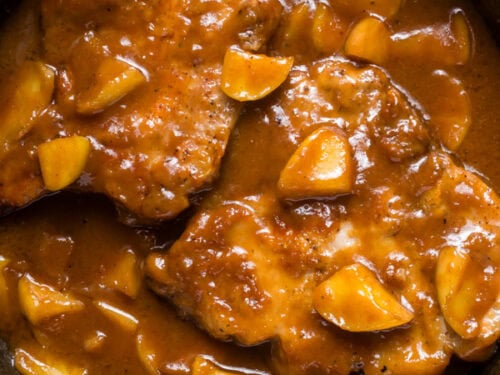 Apple butter pork chops