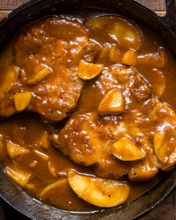 Apple butter pork chops