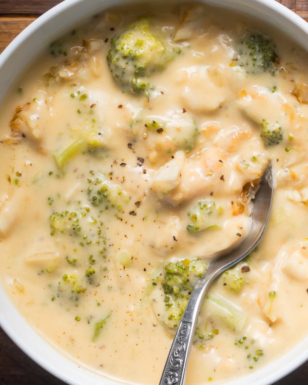 Chicken broccoli cheddar soup