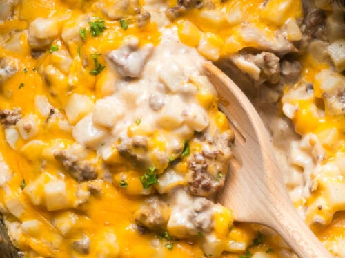 Crockpot hamburger and potato casserole