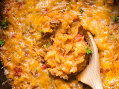 Crockpot taco hash brown casserole
