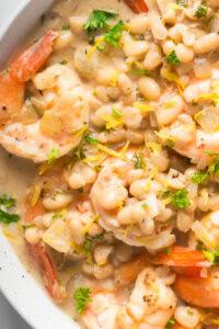 Creamy Lemony Shrimp And Bean Stew In 30 Minutes