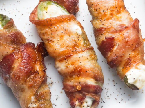 Air fryer bacon wrapped jalapeno poppers