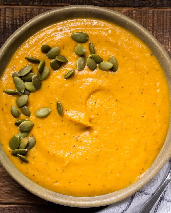 Butternut squash and carrot soup