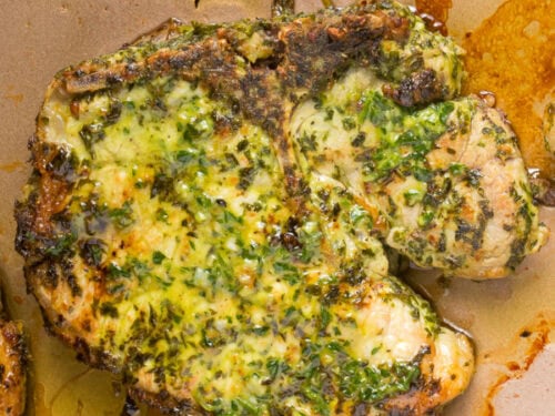 pesto pork chops