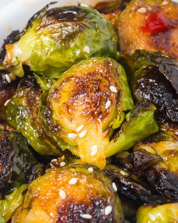 Sweet chili Brussels sprouts