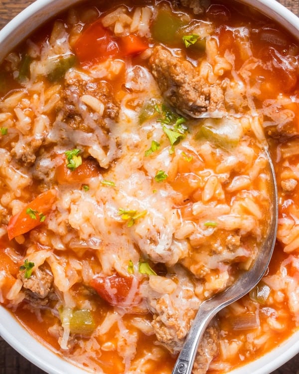 Unstuffed pepper soup