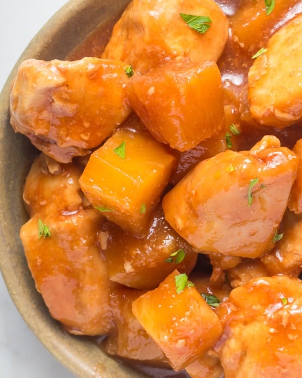 Crockpot sweet Hawaiian chicken