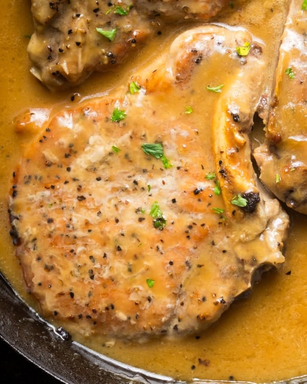 Honey mustard pork chops