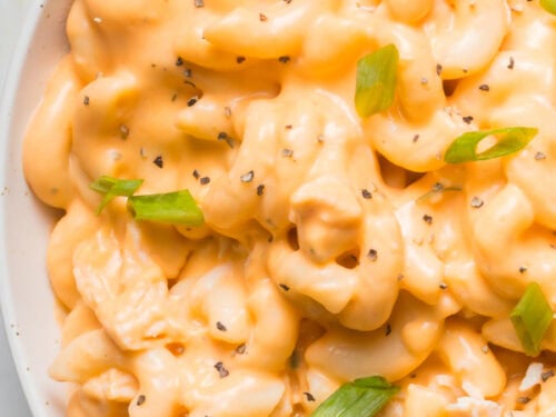Buffalo chicken mac and cheese