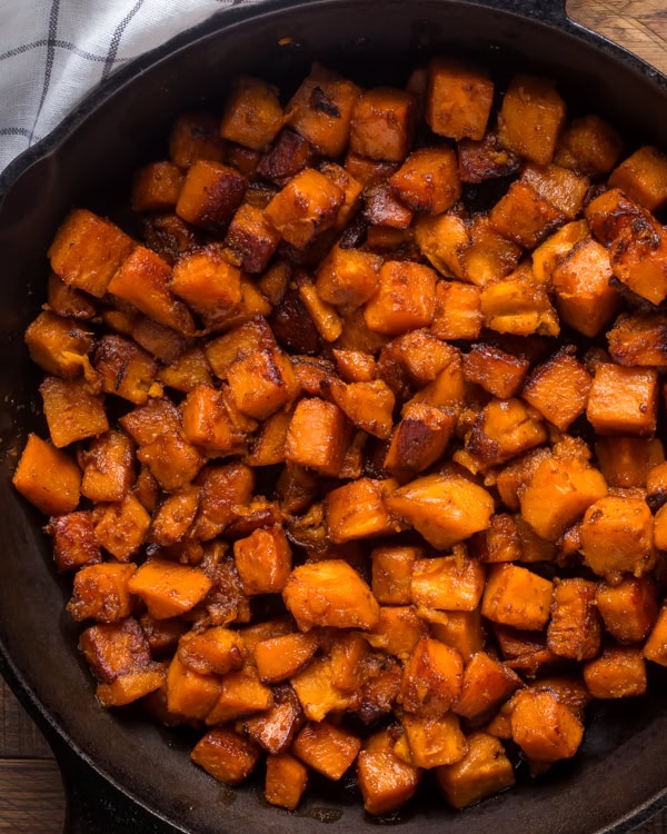 Sautéed sweet potatoes