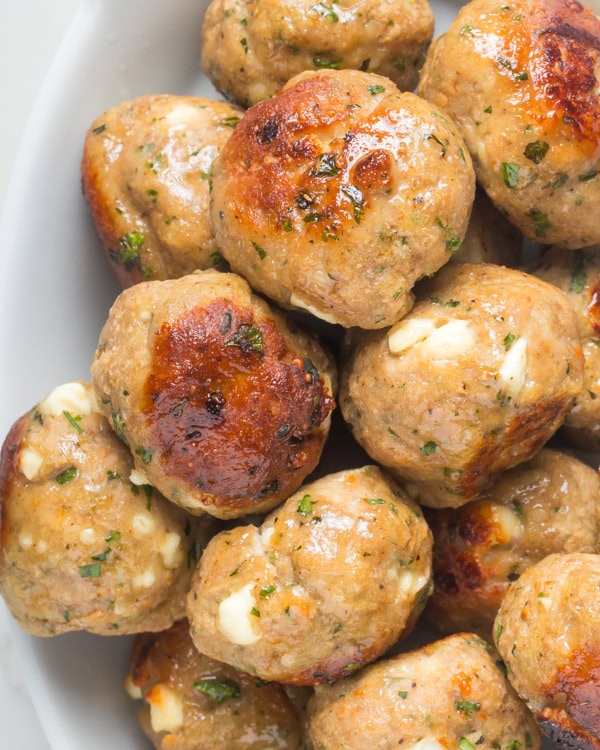 turkey feta meatballs