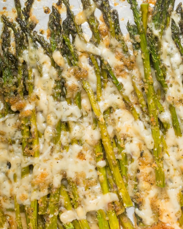 Baked parmesan asparagus