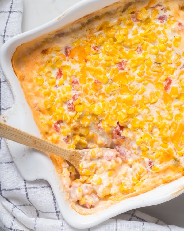 Corn casserole with cream cheese