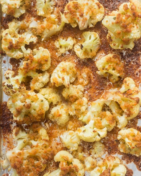 Baked cauliflower parmesan