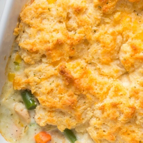 Cheddar bay biscuit pot pie
