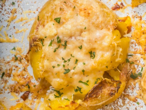 Parmesan smashed potatoes