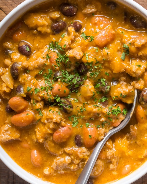Turkey sweet potato chili