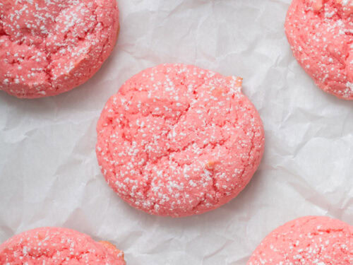 Strawberry cake mix cookies