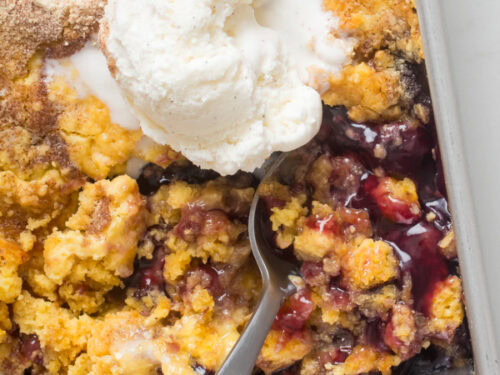 blueberry cobbler with cake mix