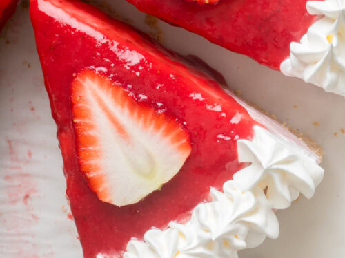 No bake strawberry cheesecake