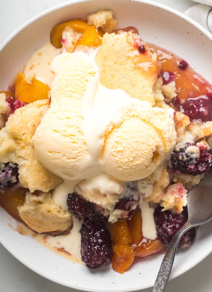 Blackberry Peach Cobbler 3 Blackberry peach cobbler