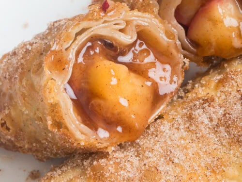 Peach cobbler egg rolls