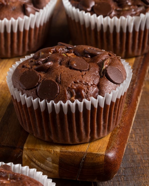 chocolate zucchini muffins