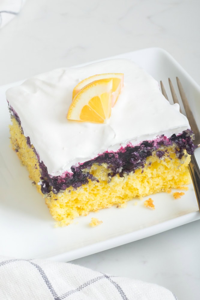 Lemon Blueberry Poke Cake 2 Lemon blueberry poke cake