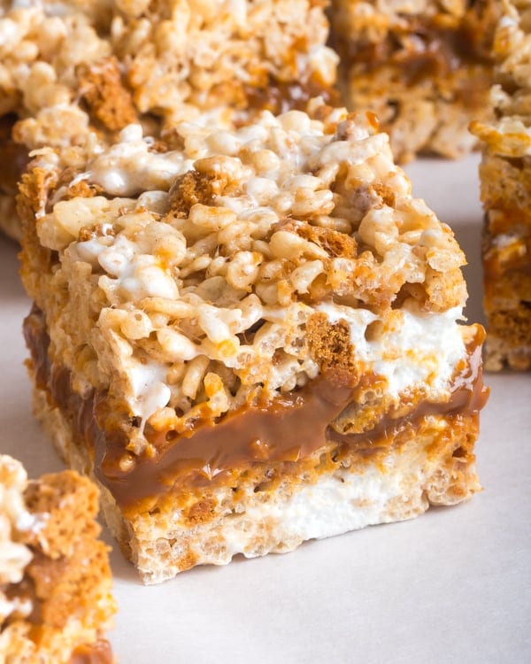 Biscoff rice krispy treats