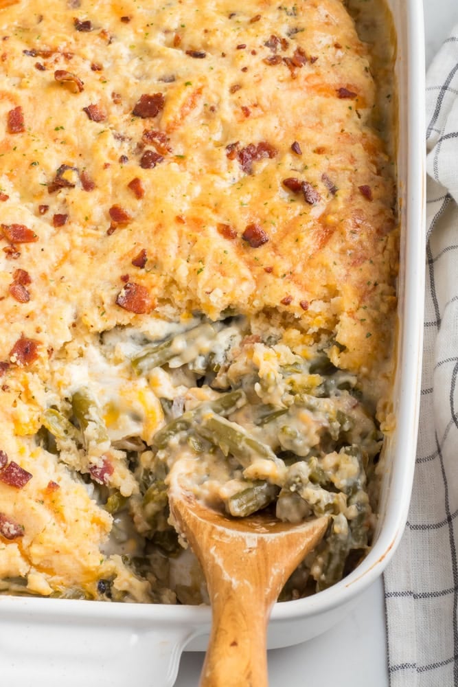 Cheddar Bay Green Bean Casserole 3 cheddar bay green bean casserole