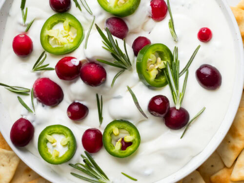 Cranberry jalapeño cream cheese dip