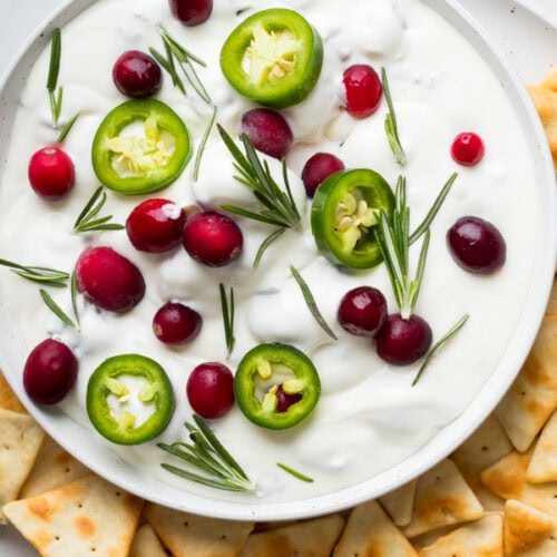 Cranberry jalapeño cream cheese dip