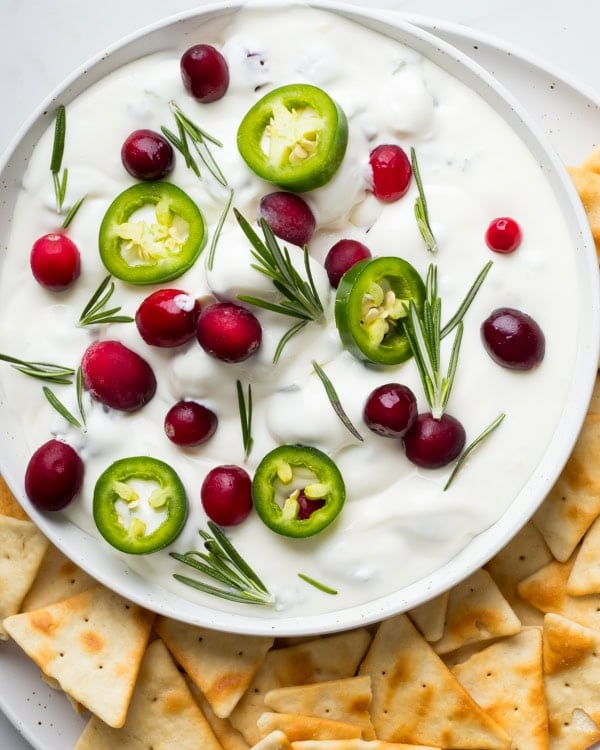 Cranberry jalapeño cream cheese dip