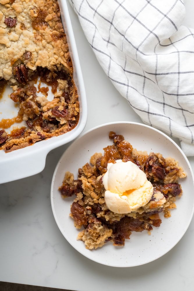Upside Down Pecan Pie Dump Cake 2 pecan pie dump cake