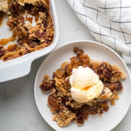 Upside Down Pecan Pie Dump Cake 3 pecan pie dump cake