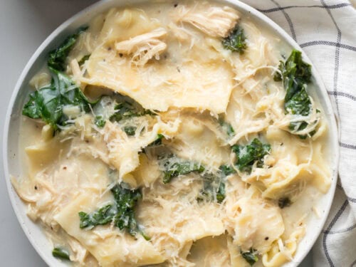 white lasagna soup