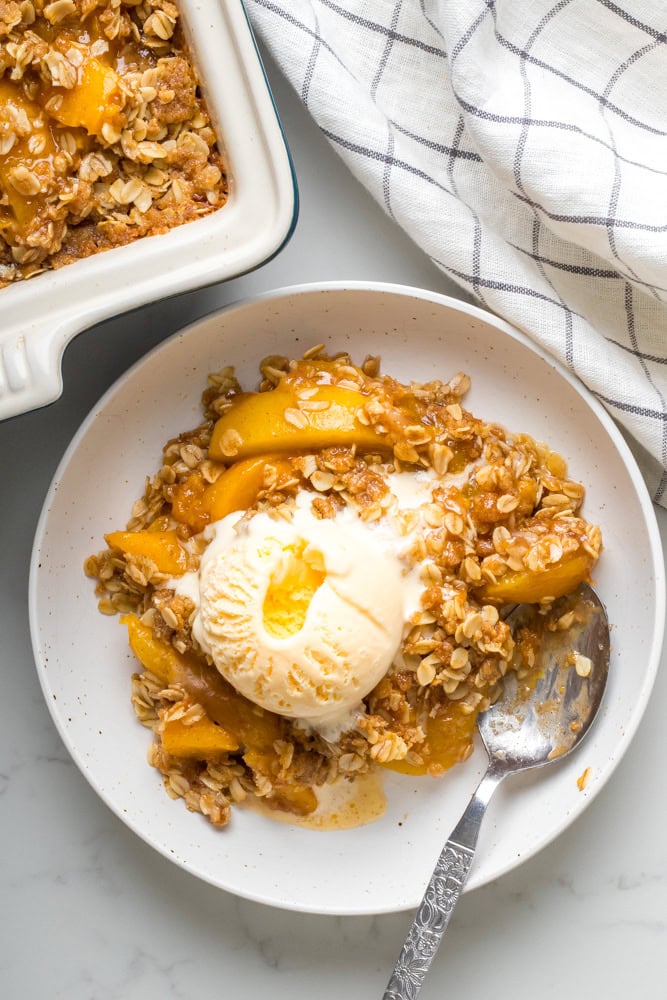 Peach Crisp With Canned Peaches 1 peach crisp with canned peaches