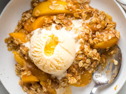 peach crisp with canned peaches